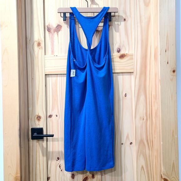 NWT Old Navy Twist Back Linen Blend Blue Dress Beachy Coastal Swim Cover Size S - Picture 3 of 12